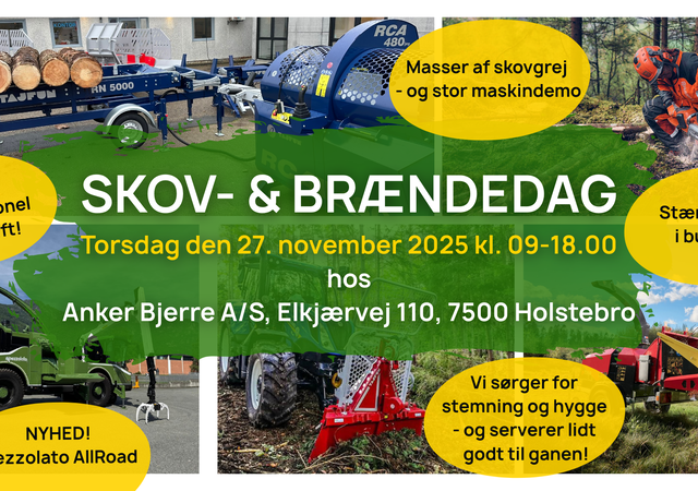 Kom til skov- og brændedag hos Anker Bjerre A/S i Mejrup d. 27 November 2025