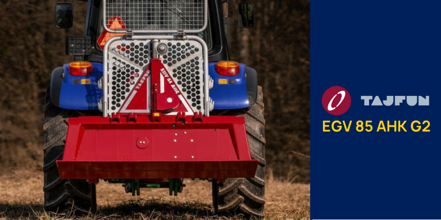 Tajfun har opgraderet deres EGV 85 AHK skovspil til en ny version med et bevægeligt blad!