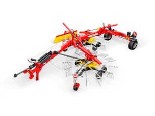 Pöttinger TOP-rive med 2 rotorer med sideskårsplacering med transportchassis - Anker Bjerre A/S