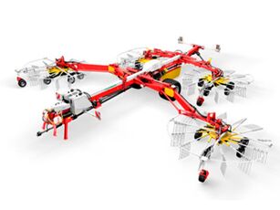 Pöttinger TOP C Rive med 4 rotorer med midterudlægning - Anker Bjerre A/S