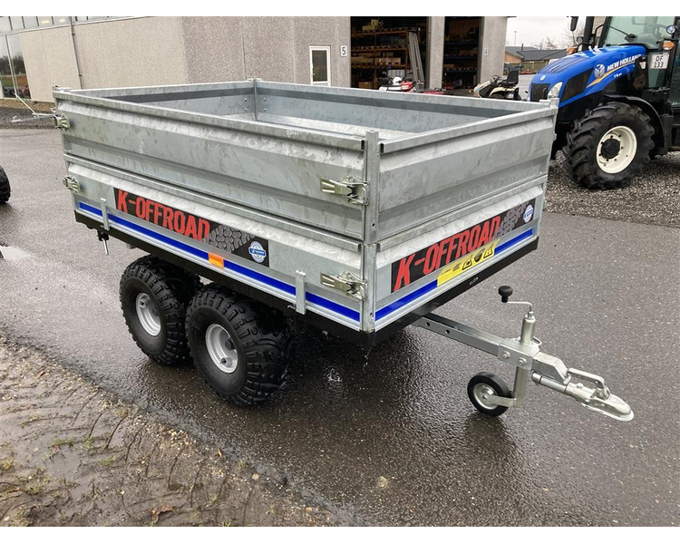 K-vogne K-OFFROAD 1,2 tons Boggievogn med 3-vejs tip og høje sider.
