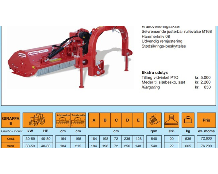 Maschio Giraffa L 190