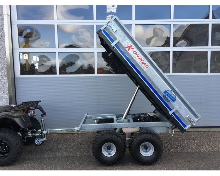 K-vognen K-Offroad 1,2 tons Boggievagn TILBUD - 3-vejs tip, el-hydraulisk