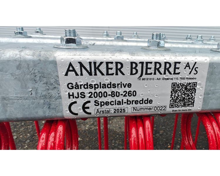 Egholm Anker Bjerre Riven 150cm 150cm gårdrive, 3-rækket