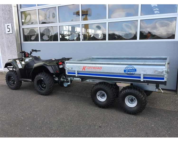 K-vognen K-Offroad 1,2 tons Boggievagn TILBUD - 3-vejs tip, el-hydraulisk