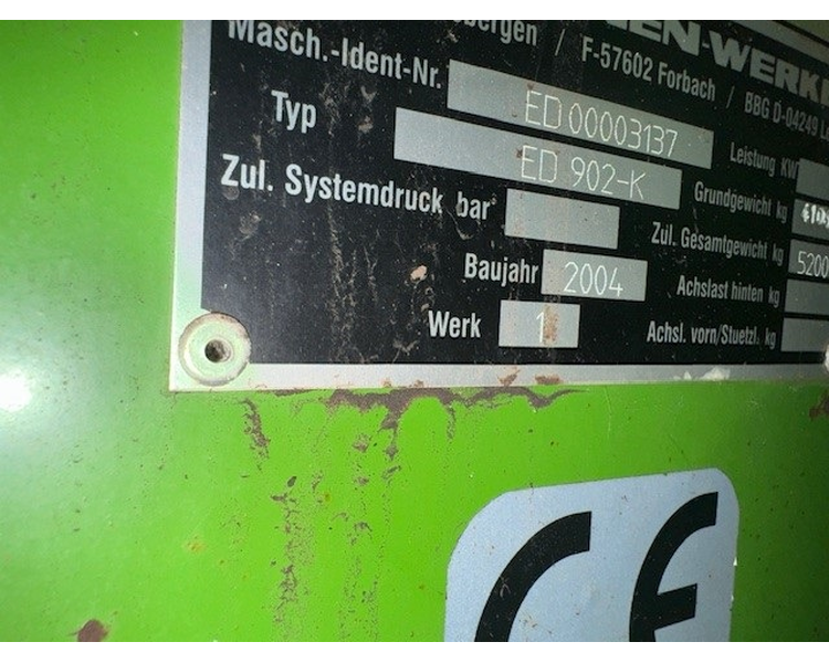 Amazone ED 902 K uden gødningsudstyr