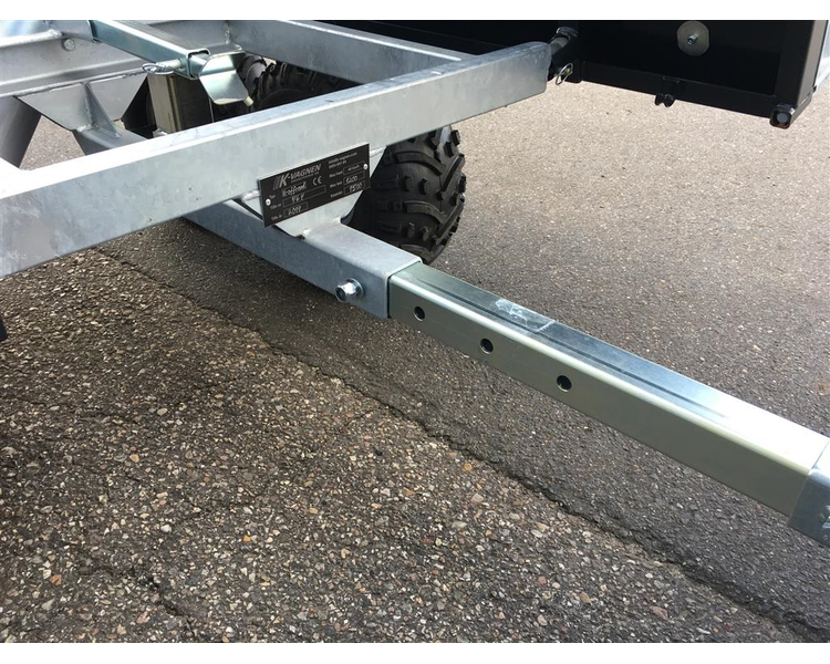 K-vognen K-Offroad 1,2 tons Boggievagn TILBUD - 3-vejs tip, el-hydraulisk