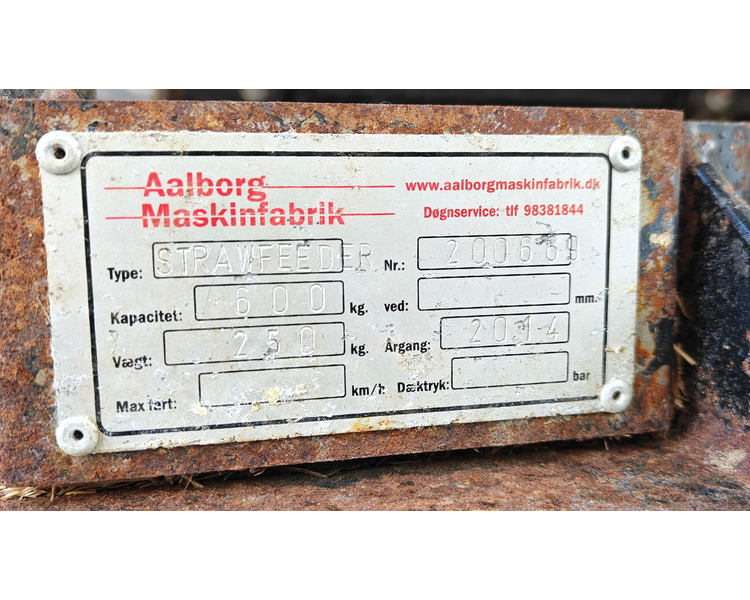 Aalborg maskinfabrik Strawfeeder 1400