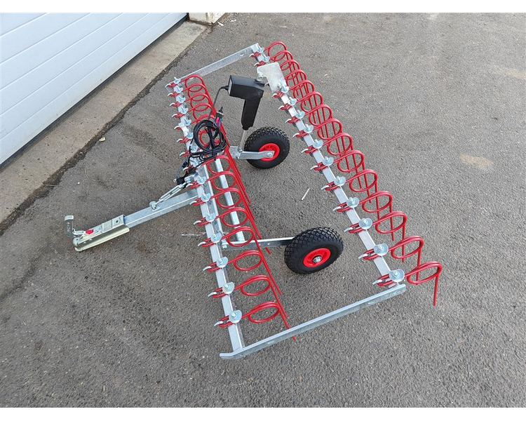 Anker Bjerre Riven Gårdspladsharve 150cm Elektrisk hæve/sænk og kugletræk