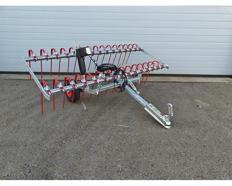 Anker Bjerre Riven Gårdspladsharve 150cm Elektrisk hæve/sænk og kugletræk