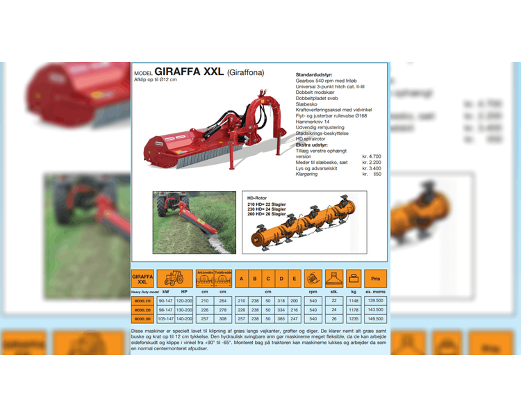 Maschio Giraffa XXL 260