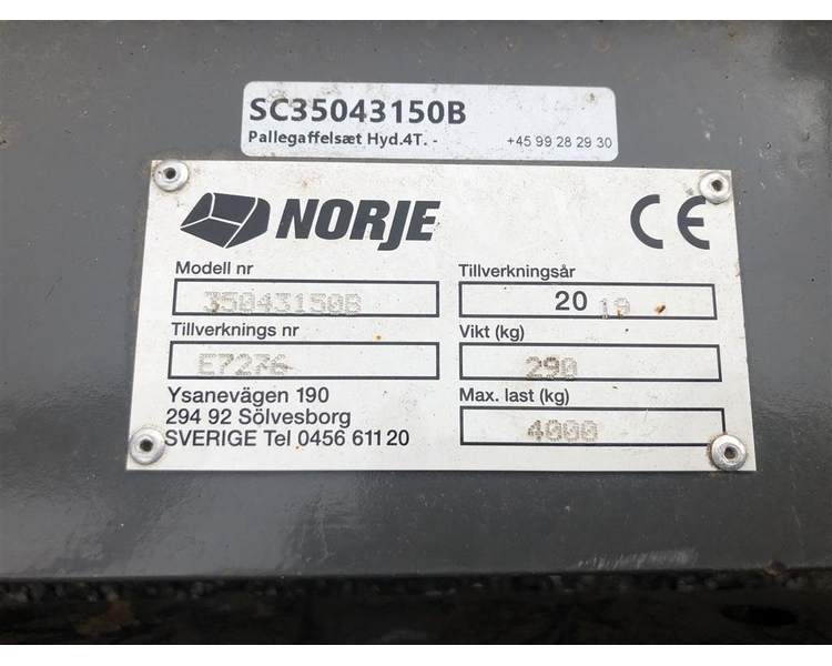 - - - norje hydr,pallegafler