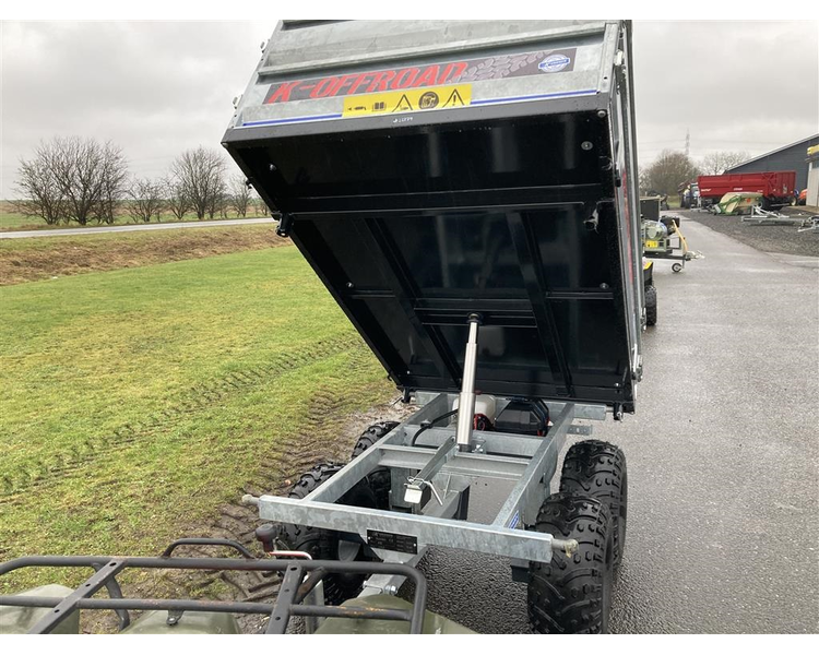 K-vogne K-OFFROAD 1,2 tons Boggievogn med 3-vejs tip og høje sider.
