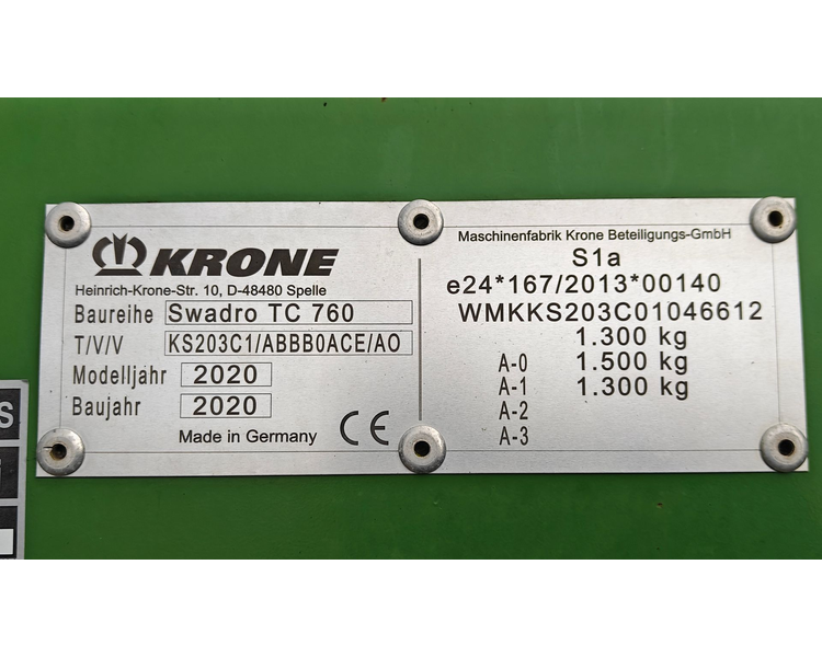 KRONE Swadro TC 760