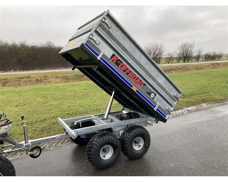 K-vogne K-OFFROAD 1,2 tons Boggievogn med 3-vejs tip og høje sider.