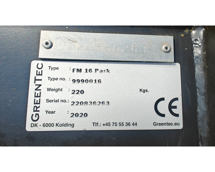 GreenTec FM 16 Park Hydraulisk DEMO - 160cm hydraulisk slagleklipper