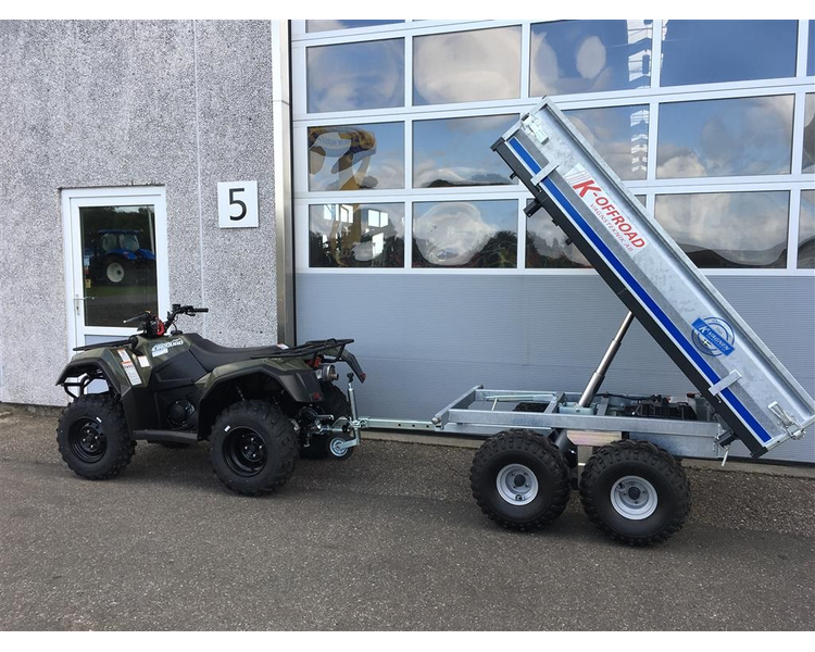 K-vognen K-Offroad 1,2 tons Boggievagn TILBUD - 3-vejs tip, el-hydraulisk
