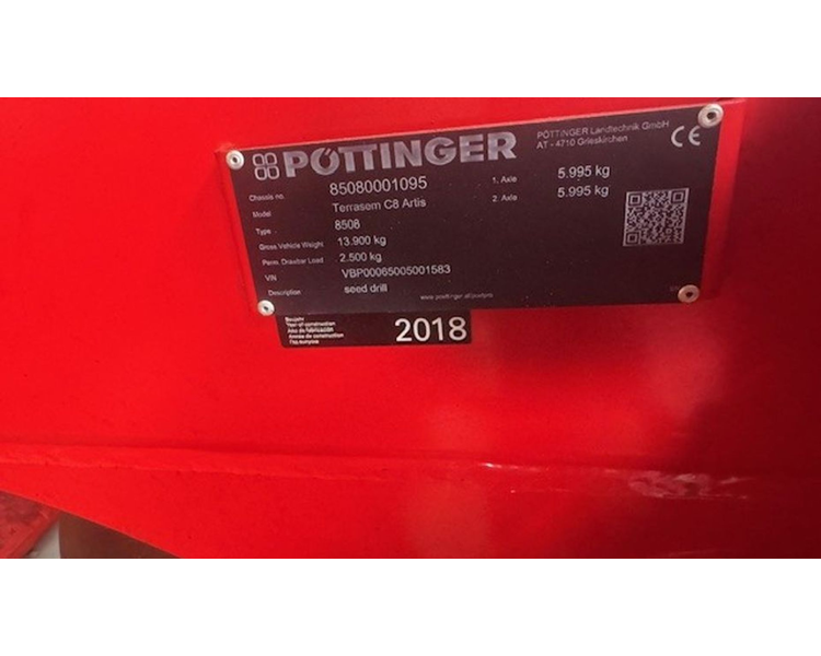 Pöttinger Terrasem C8 sælges for kunde
