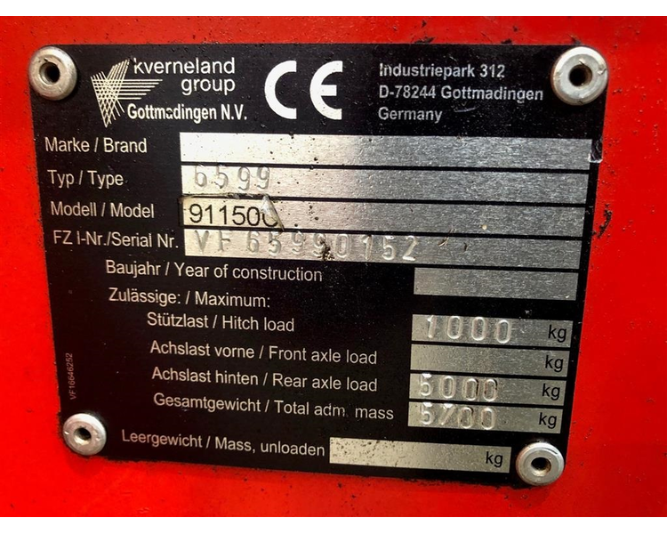 Kverneland 91150 C   4-Rotors rive