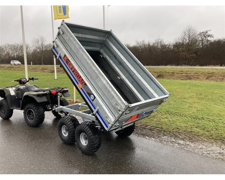K-vogne K-OFFROAD 1,2 tons Boggievogn med 3-vejs tip og høje sider.