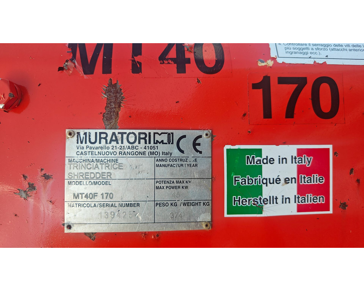 Muratori MT40 F Frontmonteret