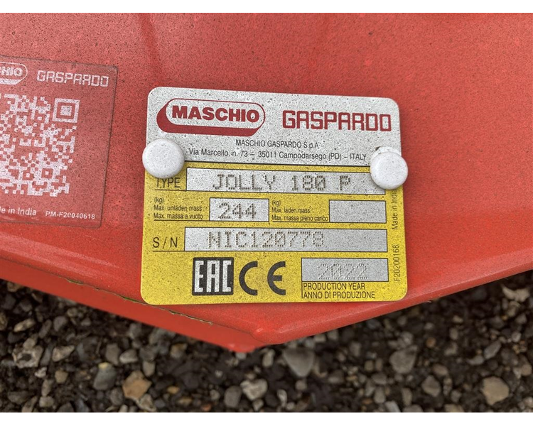 Maschio jolly 180 SPAR 7.304,- kr. ekskl. moms