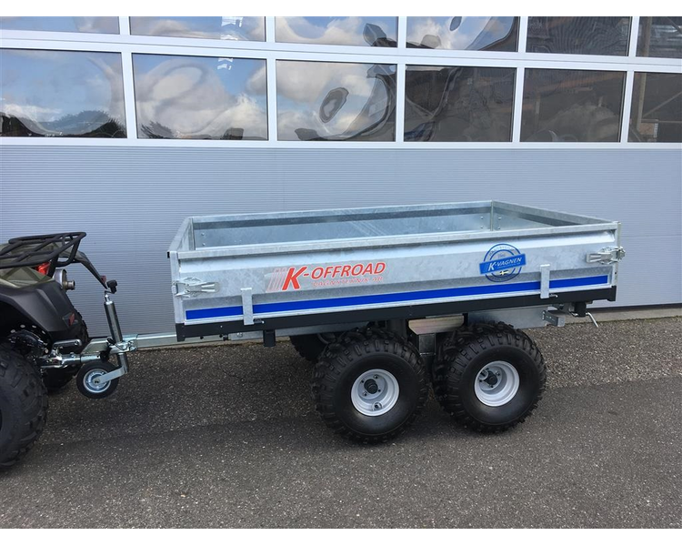 K-vognen K-Offroad 1,2 tons Boggievagn TILBUD - 3-vejs tip, el-hydraulisk