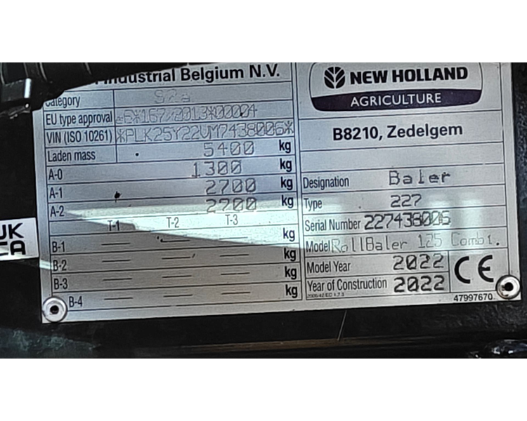 New Holland RB 125 COMBI