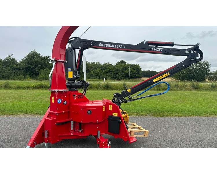 TP 270 PTO K med FTG 6,3m kran med fjernbetjent joystick.