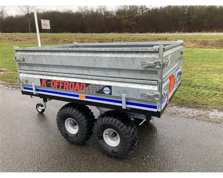 K-vogne K-OFFROAD 1,2 tons Boggievogn med 3-vejs tip og høje sider.
