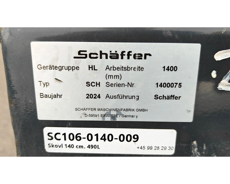 Schäffer 140 Cm. Skovl med Schäffer krog fæste
