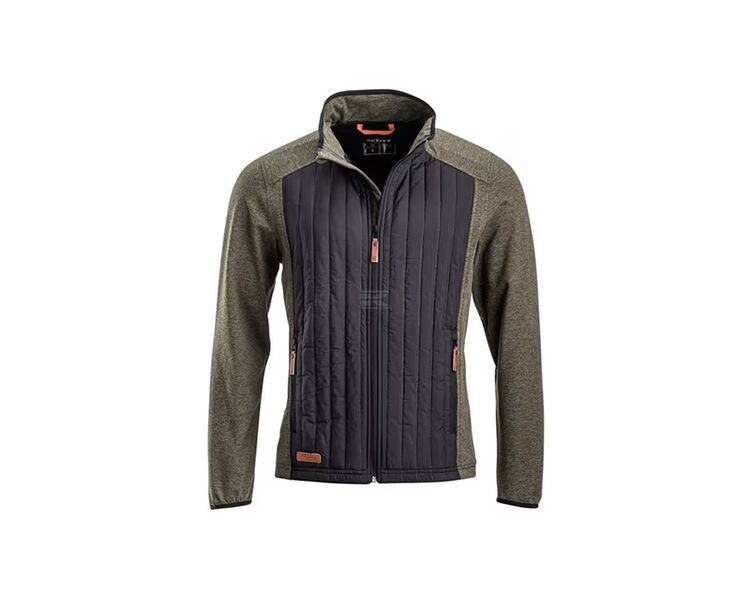 Herre hybrid/fleece jakke oliven str. S-XXL