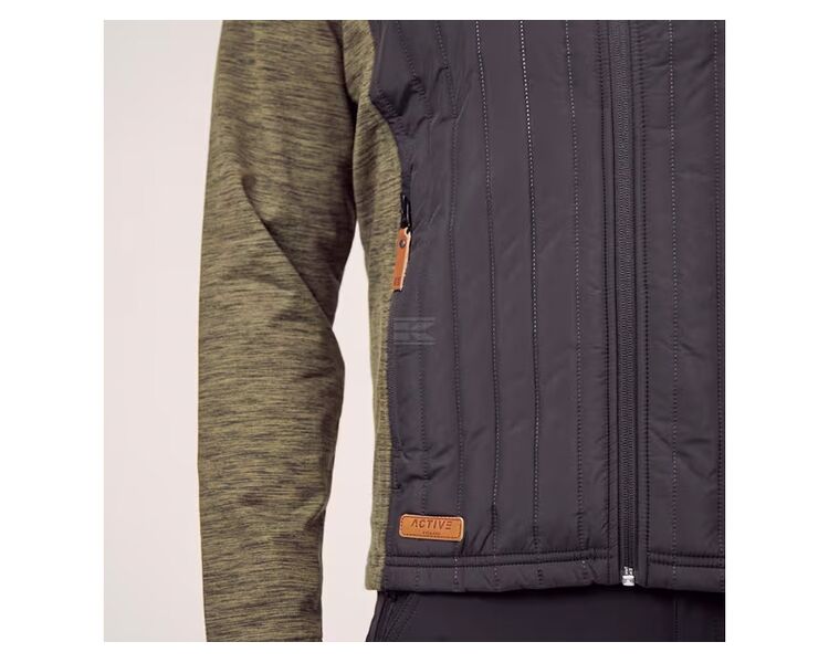 Herre hybrid/fleece jakke oliven str. S-XXL