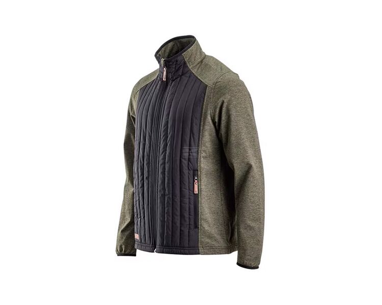 Herre hybrid/fleece jakke oliven str. S-XXL