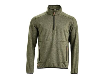Fleece shirt 1/2 zip, olive, XL