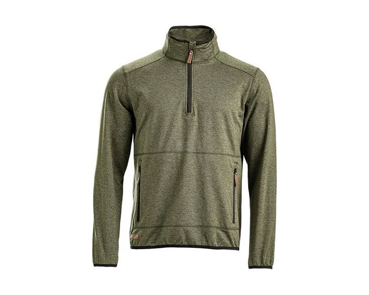 Fleece shirt 1/2 zip, olive, XL