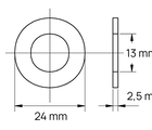 Skive plan 13,0x24,0x2mm