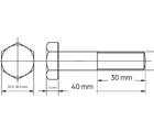 Stålbolt 8.8 12x40 mm