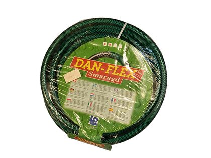 Haveslange, armeret, 3/4, sort/grøn, 25 m