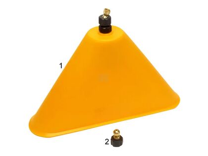 Volpi dyseskærm til fladdyse. Bredde: 40 cm. Farve: Gul.