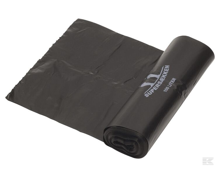 Affaldssække, 70 X 110, sort, 10 stk. 