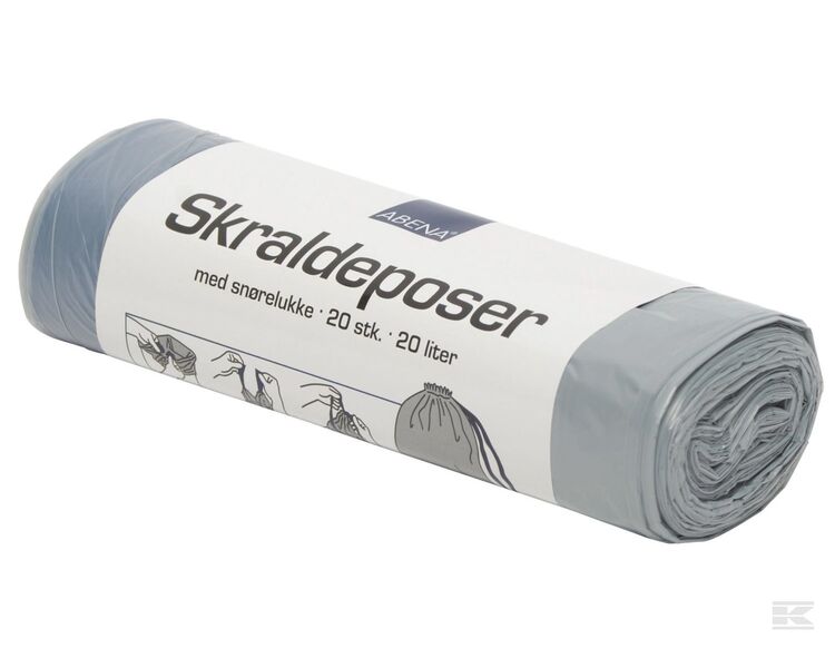 Affaldspose m/snøreluk. 3 pak., 44 x 50