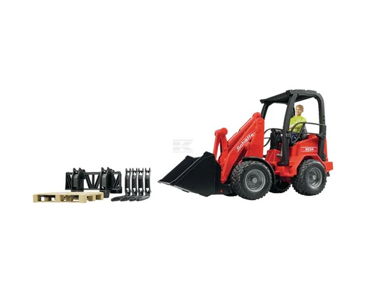 Bruder Legetøjs minilæsser Schäffer m. figurer