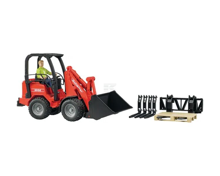 Bruder Legetøjs minilæsser Schäffer m. figurer