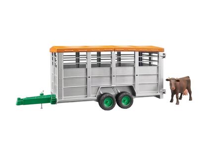 Legetøjstrailer til kreatur inkl. 1 ko