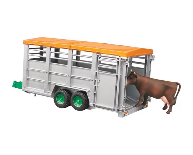 Legetøjstrailer til kreatur inkl. 1 ko