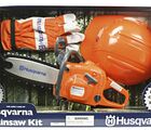 Husqvarna legetøjs motorsav m hjelm og handsker