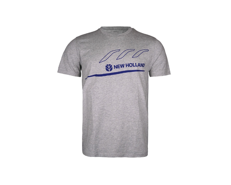 New Holland Sleek lines T-shirt i grå str. L | Anker Bjerre A/S