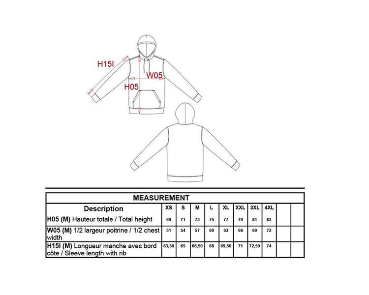 NH Hættetrøje -  str S