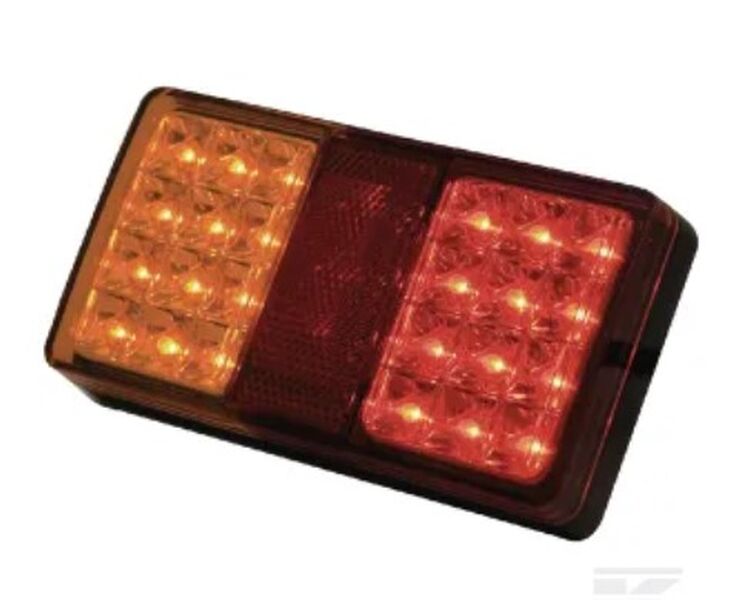 Kramp LED lille baglygte rød/orange - 12/24 V